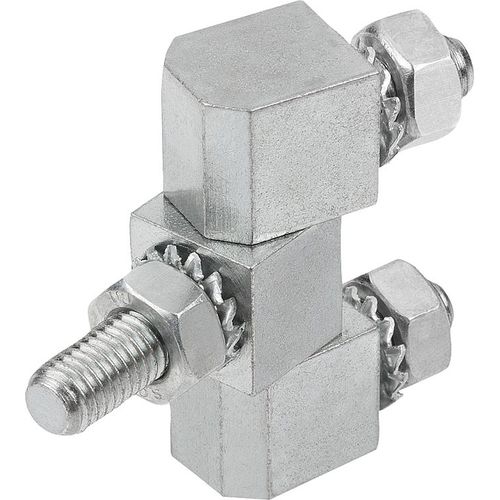 Stainless steel hinge - 27890 - norelem - Éléments standard mécaniques - steel / screw-in / 180°