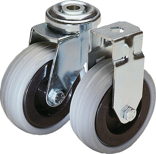 Swivel caster - 95010 - norelem - Éléments standard mécaniques - rod / non-marking / central hole fixing