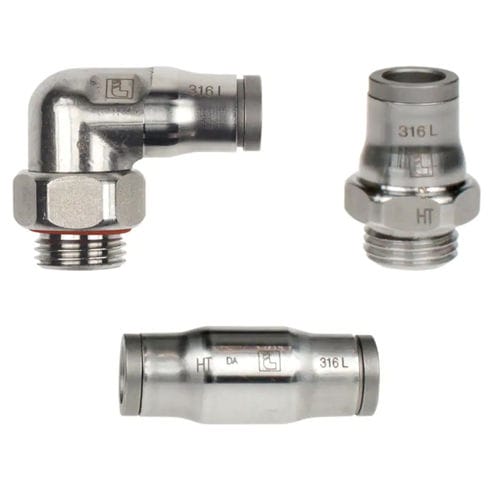 Pneumatic fitting - LF 3800 - Parker Legris - screw-in / push-in / stainless steel