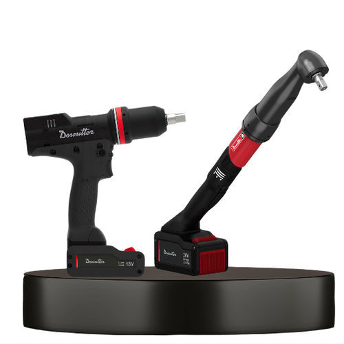 Cordless electric screwdriver - E-PULSE - Desoutter Industrial Tools - right-angle / lightweight