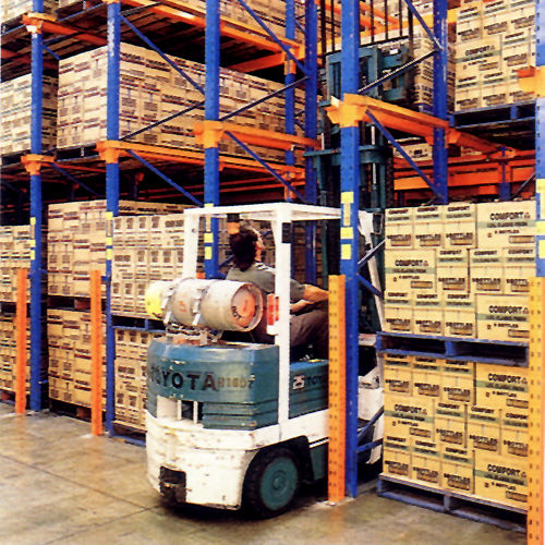 Storage warehouse rack - UN-DR19112606 - Nanjing fuyuan technology co.,ltd - adjustable / for heavy loads / steel