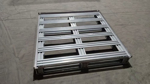 Steel pallet - Nanjing fuyuan technology co.,ltd - galvanized steel / transport / storage