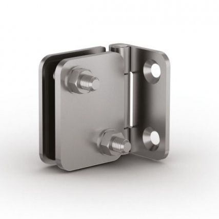 Stainless steel hinge - 52-1-4040 - PINET INDUSTRIE - screw-in / 180° / glass door
