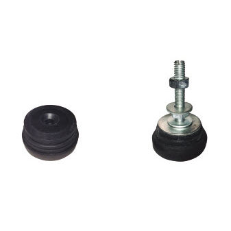 Cylindrical anti-vibration mount - M940 - LESOL - rubber / for machines / threaded