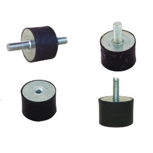 Cylindrical anti-vibration mount - 1100 - LESOL - rubber / for machines / threaded