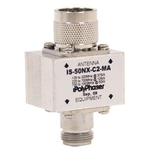 Type 1 surge arrester - IS-50NX-C2 - PolyPhaser | Transtector - for radiofrequency applications / telecommunications / in-line