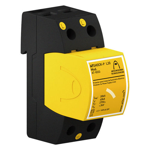 Type 1 surge arrester - ATSHOCK-P L30-400 - Aplicaciones Tecnológicas, S.A. - for power supplies / single-pole / DIN rail
