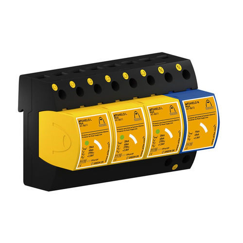 Type 2 surge arrester - ATSHIELD 230T - Aplicaciones Tecnológicas, S.A. - for power supplies / compact / 4-pole