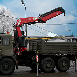 Truck-mounted crane - F295A.2 series - Fassi gru S.p.A - swing-arm / lifting / transport