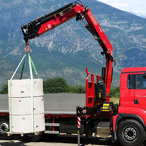 Truck-mounted crane - F185A xe-dynamic series - Fassi gru S.p.A - swing-arm / for construction / loading