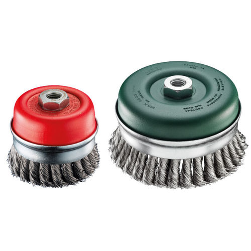 Knotted wheel brush - TU series - SIT Società Italiana Tecnospazzole - cleaning / for grinding processes / stainless steel
