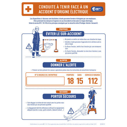 Construction site safety sign - S80ALPAS series - PENTA ESP - electric risk