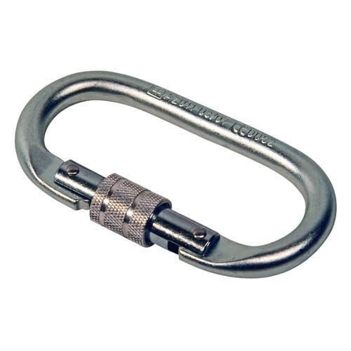 Locking carabiner - C1 - PENTA ESP - galvanised steel / oval