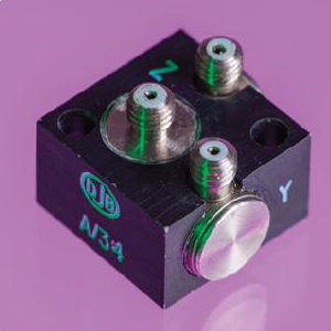 Triaxial accelerometer - A/34 - DJB Instruments UK Ltd - piezoelectric / high-temperature / for automotive applications