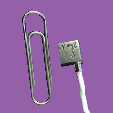 Triaxial accelerometer - AT/08 - DJB Instruments UK Ltd - piezoelectric / adhesive / miniature