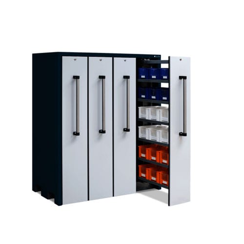 Cabinet with bins - 3461 Set KEK series - Apfel Metallverarbeitung GmbH - storage / floor-mounted / with drawer
