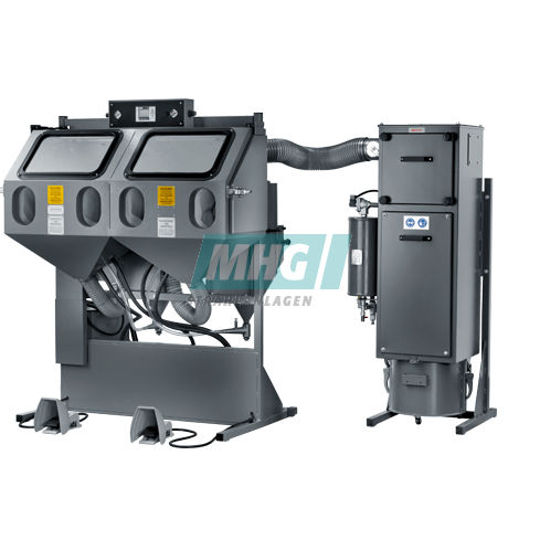Hand blast cabinet - SMG 25 DUO - MHG Strahlanlagen GmbH - suction / double