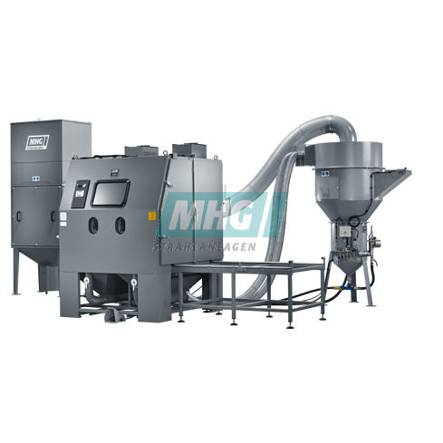 Pressure blast cabinet - SMG 300 D - MHG Strahlanlagen GmbH - hand / with turntable
