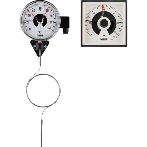 Contact thermometer - 608425 series - JUMO GmbH & Co. KG - gas expansion with capillary / dial / industrial