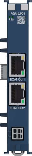 RJ45 communication module - JUMO I/O system communication module 2-channel - JUMO GmbH & Co. KG - EtherCAT / 2 port / DIN rail