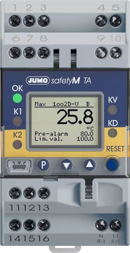 DIN rail-mounted safety monitor - JUMO safetyM TA - JUMO GmbH & Co. KG