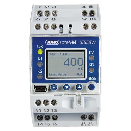 Temperature limiter with LCD display - JUMO safetyM STB/STW - JUMO GmbH & Co. KG - process / for process monitoring / safety