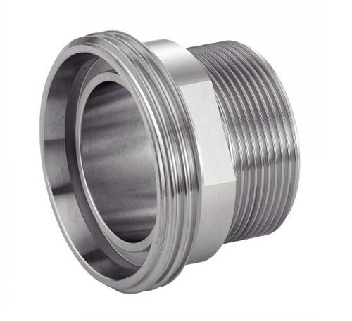 Pipe hydraulic adapter - 62128 - BENE INOX - threaded / stainless steel / straight
