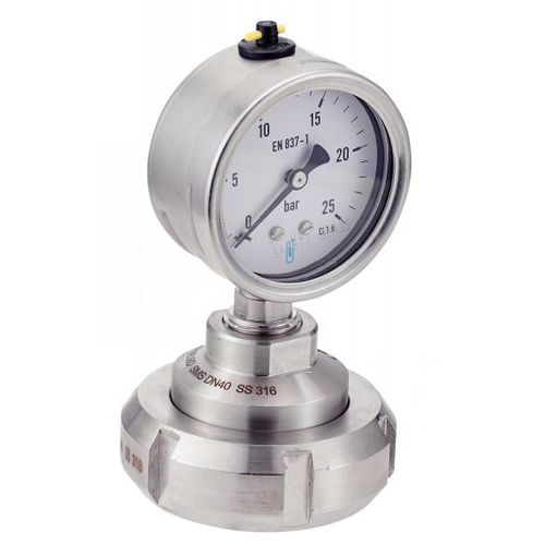 Dial pressure gauge - 7321 - BENE INOX - stainless steel / diaphragm / process