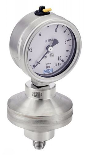 Dial pressure gauge - 7323 - BENE INOX - threaded / stainless steel / diaphragm