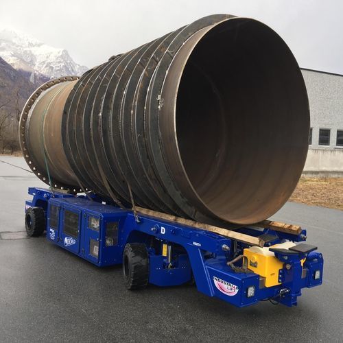 Diesel engine self-propelled trailer - IL20M-90° - INDUSTRIAL LIFT - 2-axle / lifting / flatbed