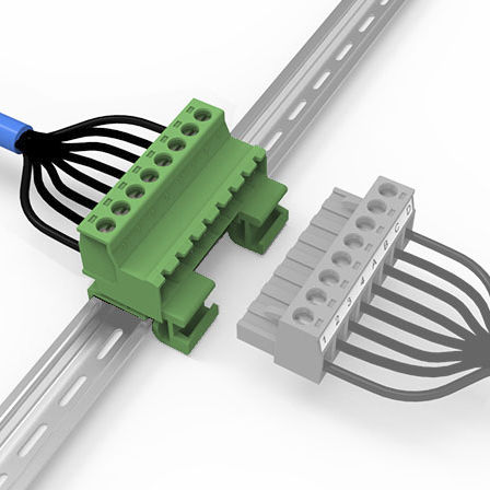 DIN rail-mounted terminal block - LC15-5.08 - Elinker Electric - plug-in / screw connection / push-in