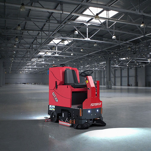 Ride-on scrubber-dryer - GTX - FactoryCat - battery-powered