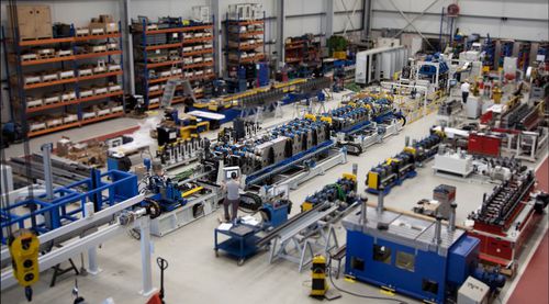 Panel roll forming line - DIMECO - punching