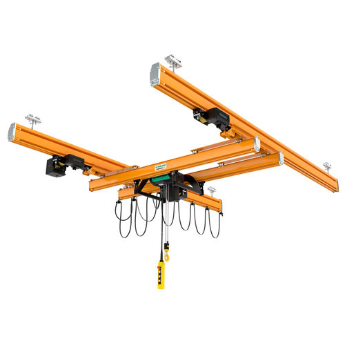 Double-girder overhead travelling crane - EUROSYSTEM STD series - VERLINDE - with hoist / steel profile / above-ground