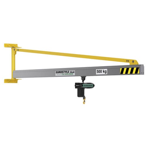 Wall-mounted jib crane - VATAL - VERLINDE - aluminium / overbraced / hollow section