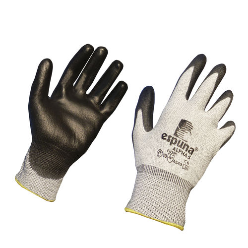 Handling glove - ALPHA 5 - ESPUNA SAS - anti-cut / polyurethane