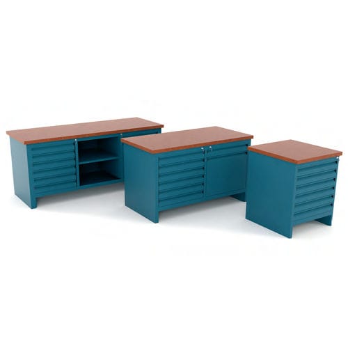 Wooden workbench - 111 series - HECO - modular / multi-drawer