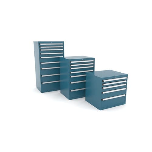 Storage cabinet - 122 series - HECO - with legs / with drawer / metal