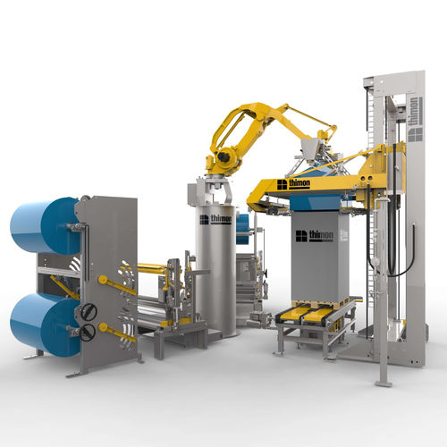 Robotic hood machine - COMBI-GLASS ROBOT - THIMON - shrink film / for cardboard boxes / for pallet