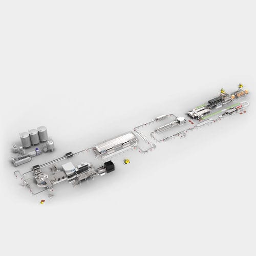 Hot filling line - SIDEL - for PET bottles / fruit juice / beverage