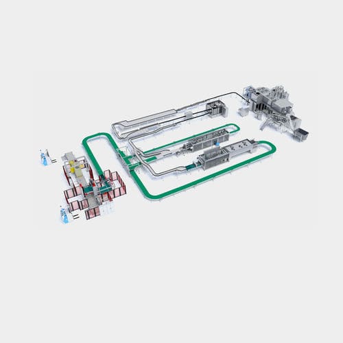 Edible oil packaging line - SIDEL - for the food industry / for PET bottles / for caps