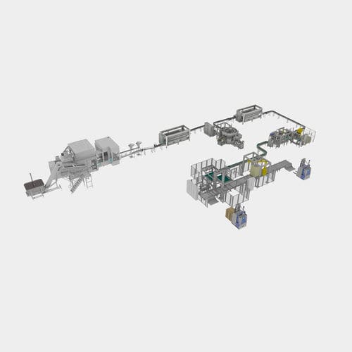 Complete packaging line for the food industry - SIDEL - for glass bottles / for PET bottles / for dressings
