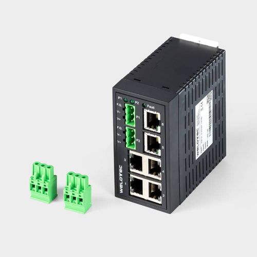 Unmanaged switch - UES-106 - Welotec GmbH - 6 ports / layer 2 / DIN rail mounted