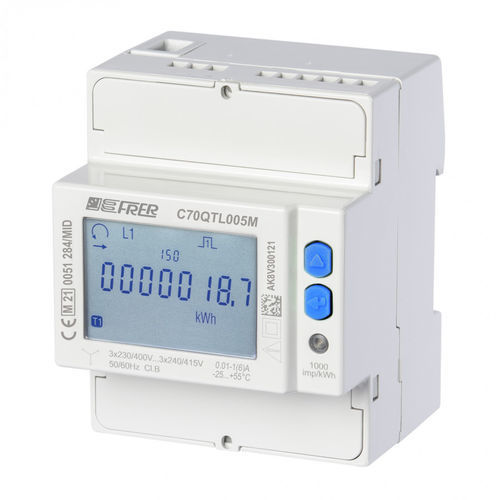 Three-phase electric energy meter - C70QTL - FRER - panel-mount / DIN rail / multi tariff
