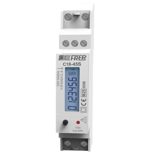 Single-phase electric energy meter - C18QSL045SD3AI - FRER - DIN rail / bi-directional / with built-in communication