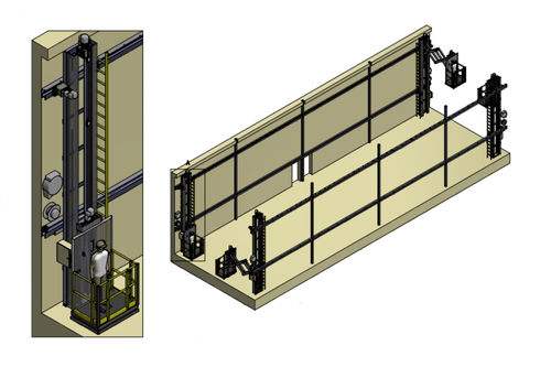 Lifting platform - INCOMEF - for construction site / with safety railing