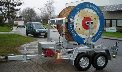 Cable drum trailer - BKT series - Bagela Baumaschinen GmbH & Co. KG - for cable reels / 2-axle / towed