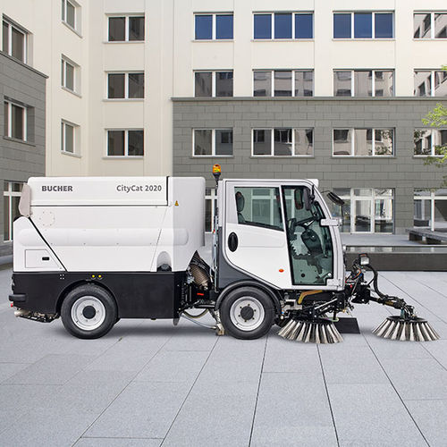 Compact suction sweeper - C202 - Bucher Municipal AG - vehicle-mount / street / combustion engine