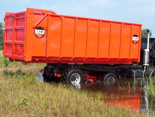 Steel waste container - ELKOPLAST CZ - for hazardous waste / with lid / lockable