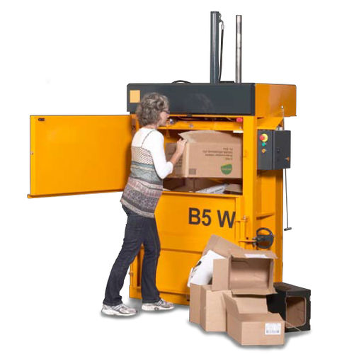 Waste baling press - B5 W - ELKOPLAST CZ - for bulk materials / vertical / front-loading
